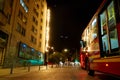 Night in Bogota, Jimenez Avenue in the background the mount of Monserrate