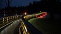 Night bridge and city lights Royalty Free Stock Photo