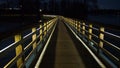 Night bridge and city lights Royalty Free Stock Photo