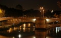 Night Bridge Elio and castle Sant Angelo, Rome Italy