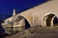 Night on the bridge of Saint Benezet, Avignon, Royalty Free Stock Photo