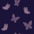 Night butterfly seamless pattern