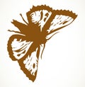 Night butterfly. Vector drawing icon Royalty Free Stock Photo