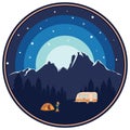 Night camping poster