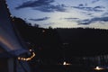 Night Camping In A Tent On The Lake In Republic of Karelia