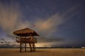 Night at the carretean beach Royalty Free Stock Photo