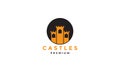 Night castle kingdom logo symbol vector icon illustration graphic design