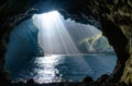 Night Caves, Cliffside Darkness, Sunlit Waters, and Island\'s Grotto