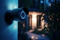 in the night on CCTV Security Camera, Protect your home from thieves. Security video surveillance system concept. Royalty Free Stock Photo