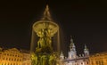 Night in Ceske Budejovice town Royalty Free Stock Photo