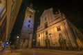 Night in Ceske Budejovice town Royalty Free Stock Photo