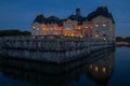 Chateau at Vaux-le-Vicomte at night Royalty Free Stock Photo