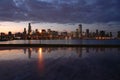 Night Chicago Skyline Royalty Free Stock Photo