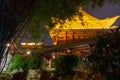 Night chinese architecture. Hainan Island, China