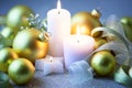 Night Christmas Decorations with candles - horizontal