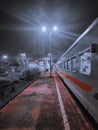 Night from Cikampek Station Royalty Free Stock Photo