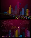 Night city background Royalty Free Stock Photo