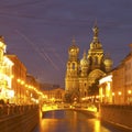 Night city. Canals of St. Petersburg Royalty Free Stock Photo