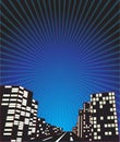 Night City comic Background Royalty Free Stock Photo