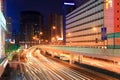 Night city highway traffic Royalty Free Stock Photo