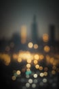 Night city lights bokeh defocused background. Cityscape. Royalty Free Stock Photo