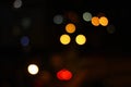 Night city lights bokeh. City illumination. Dark background Royalty Free Stock Photo