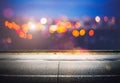 Night city lights bokeh Royalty Free Stock Photo