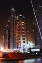 Dubai Night city night lights night evening romance window light building skyscrapers Royalty Free Stock Photo