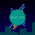 Night city relaxing abstract background wallpaper