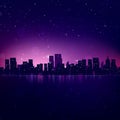 Night City Skyline Royalty Free Stock Photo