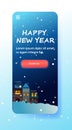 night city street buildings urban cityscape background new year celebration template