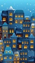 night city street buildings urban cityscape background new year celebration template vertical