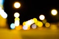 Night city street lights colorful bokeh background, darkness concept Royalty Free Stock Photo