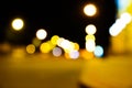 Night city street lights colorful bokeh background, darkness concept Royalty Free Stock Photo