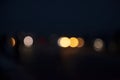 Night city street traffic abstract blurry bokeh lights background Royalty Free Stock Photo