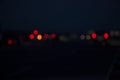 Night city street traffic abstract blurry bokeh lights background Royalty Free Stock Photo