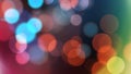Night city vibrant bokeh lights. Abstract festive blurred background. Bright defocused glowing lights effect.