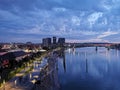 Night city view in Belgrade, Serbia Royalty Free Stock Photo