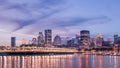 Night City View of the old port of Montreal, Montreal, Quebec, Canada Royalty Free Stock Photo