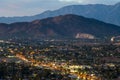 Night City view of Riverside from Mount Rubidoux Royalty Free Stock Photo