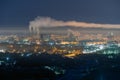 Natural winter night view in Yakutsk, Yakutia