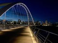 Night city view from the Walterdale Bridge in Edmonton, Alberta, Canada
