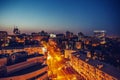 Night city Voronezh, view from roof top