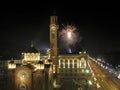 Night cityscape of Banja Luka Royalty Free Stock Photo