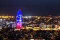 Night cityscape of Barcelona