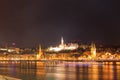 Night cityscape of Budapest, Hungary Royalty Free Stock Photo