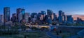 Night cityscape of Calgary, Canada