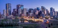 Night cityscape of Calgary, Canada