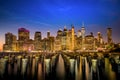 Night Cityscape of New york city Royalty Free Stock Photo