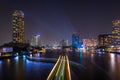 Night cityscape river